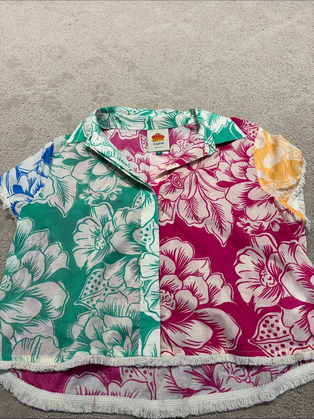 FARM Rio' Multicolor Floral Panel Button-Up Top - Picture 2 of 3